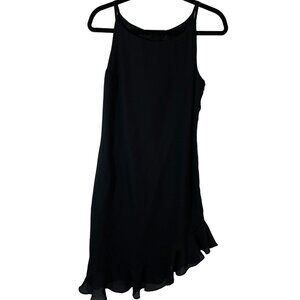 Chelsea Niles Women's black sleeveless dress lined zipper side sleeveless READ